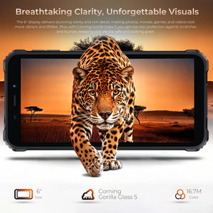 Oukitel G3 rugged smartphone with 6-inch HD+ display for clear viewing experience