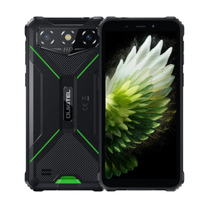 Oukitel G3 rugged phone in green with 6-inch HD+ display, 6300mAh big battery, 13MP camera, Android 14, 16GB RAM, and 128GB storage