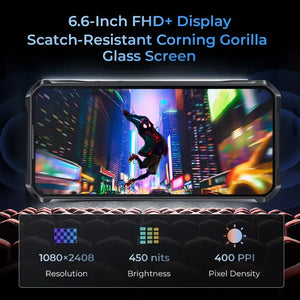 Oukitel WP33 Pro 5G rugged smartphone with 6.6-inch FHD+ display for clear and vibrant visuals