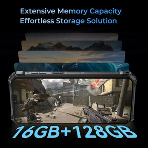 Oukitel WP36 4G rugged phone with 16GB RAM and 128GB storage with NFC support for smooth multitasking and large file storage