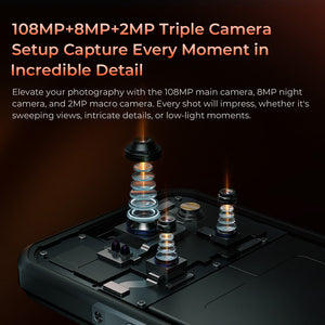 Oukitel WP55 Pro 5G rugged phone with 108MP triple camera for high-resolution photos and videos
