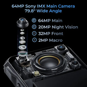 Oukitel WP33 Pro 5G rugged smartphone with 64MP main camera for high-resolution and detailed photography