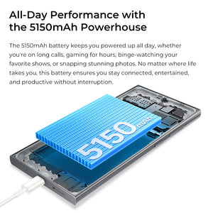 Oukitel C62 smartphone with 5150mAh battery offering long-lasting power for daily use