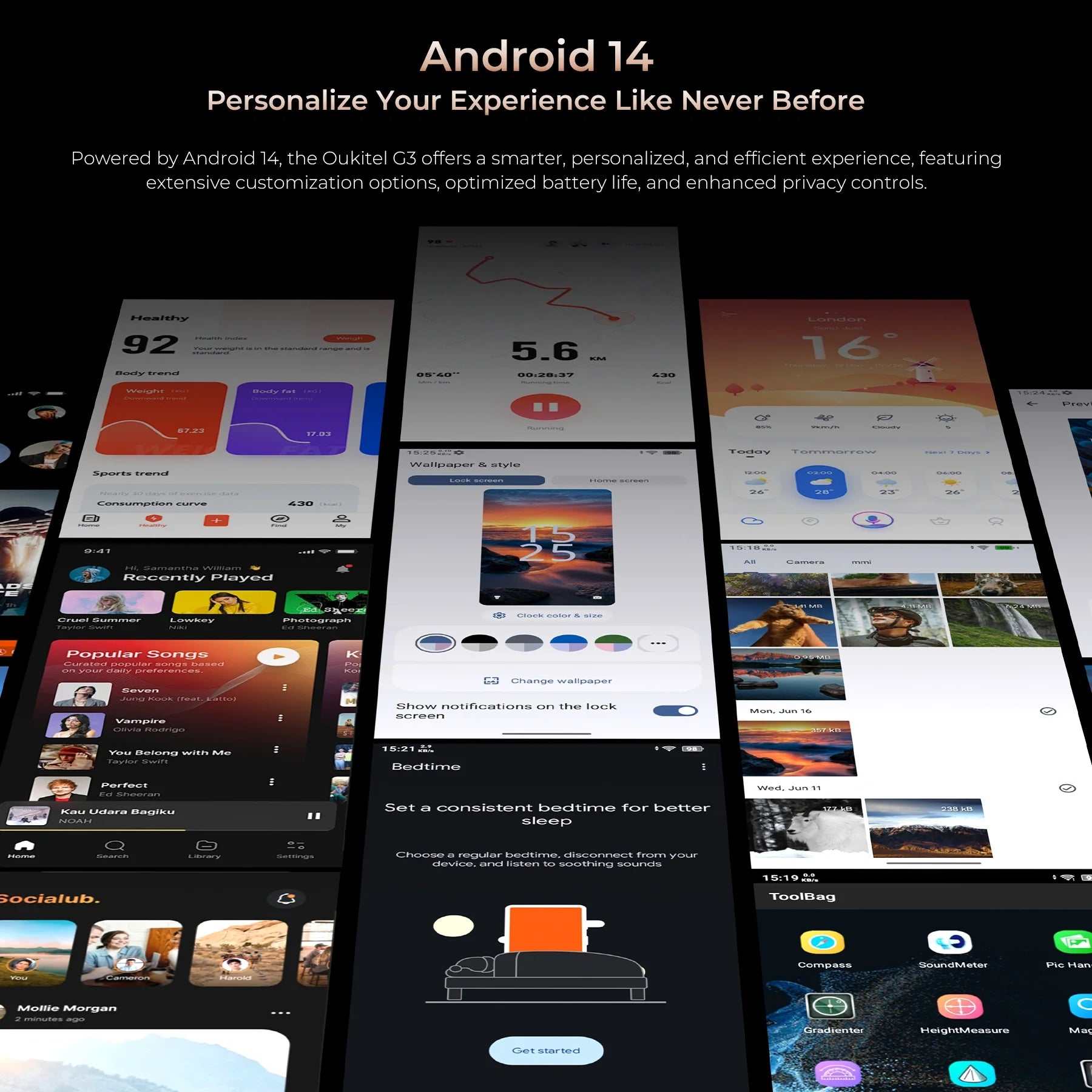 Oukitel G3 rugged phone running Android 14 for smooth and secure user experience