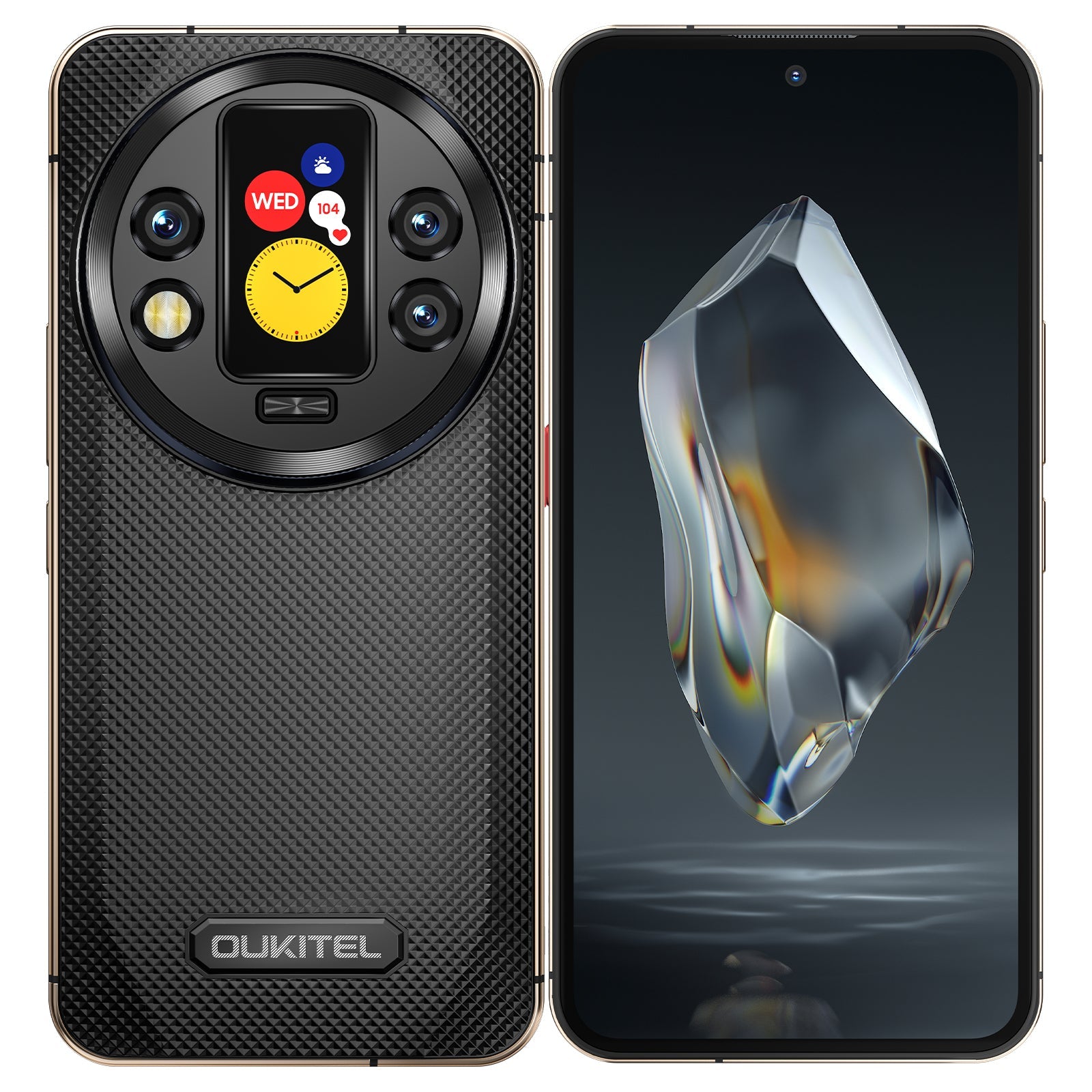 Oukitel WP200 Pro black modular 5G rugged smartphone with detachable earphone, 6.7-inch screen, 8800mAh big battery, Android 15, 24GB RAM and 1TB storage with NFC