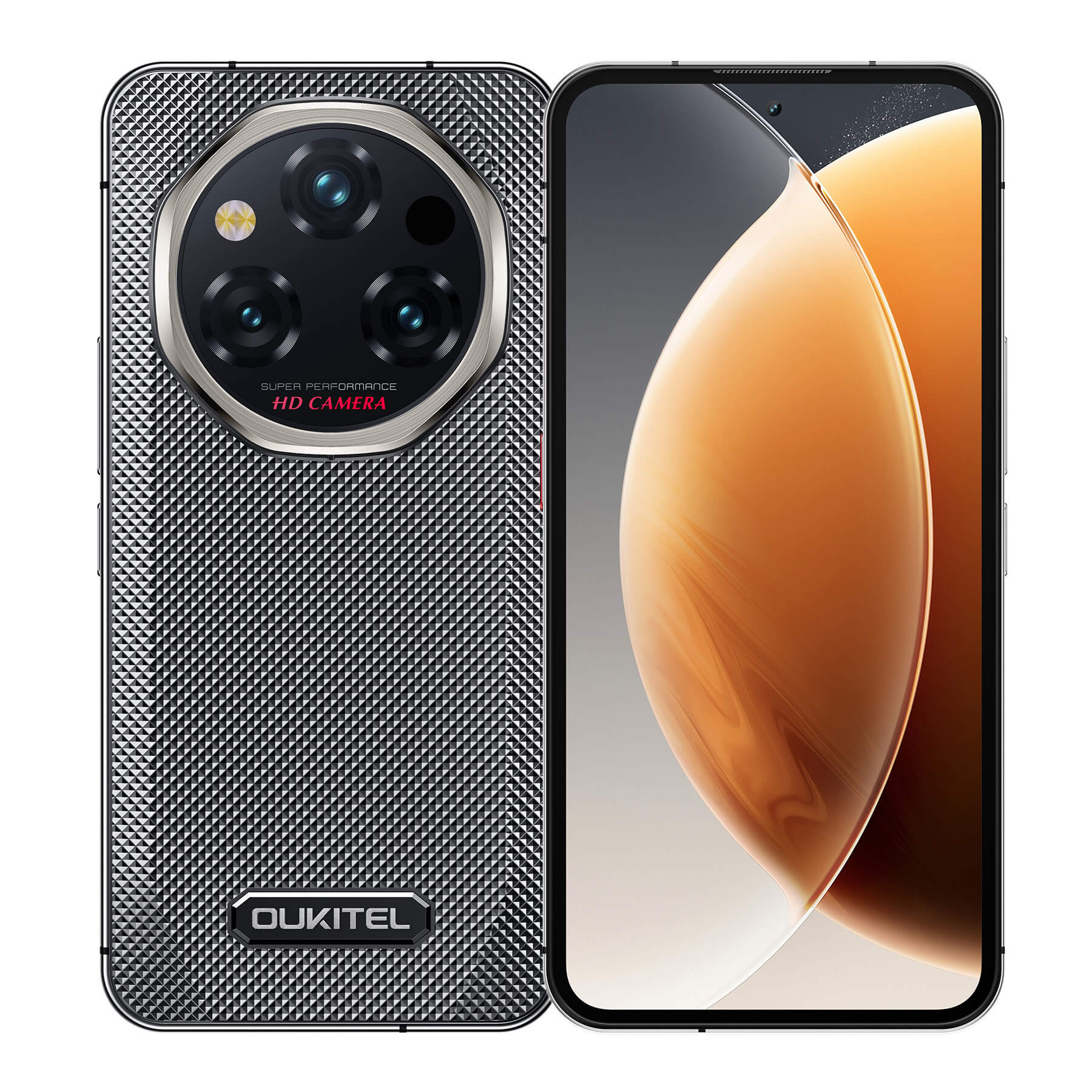 Oukitel WP210 5G rugged phone with 6.7-inch FHD+ display, 8800mAh big battery, 108MP camera, Android 15, 12GB RAM, 512GB storage, NFC in black color