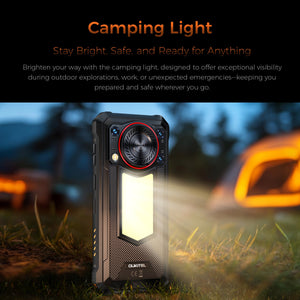 Oukitel WP53 Pro 4G rugged smartphone with built-in camping light for convenient illumination during outdoor activities