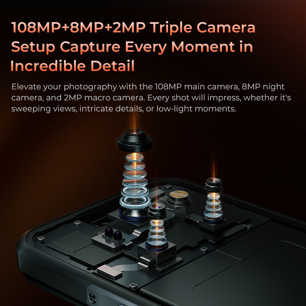 Oukitel WP55 5G rugged phone with 108MP main camera for ultra-clear photos and videos